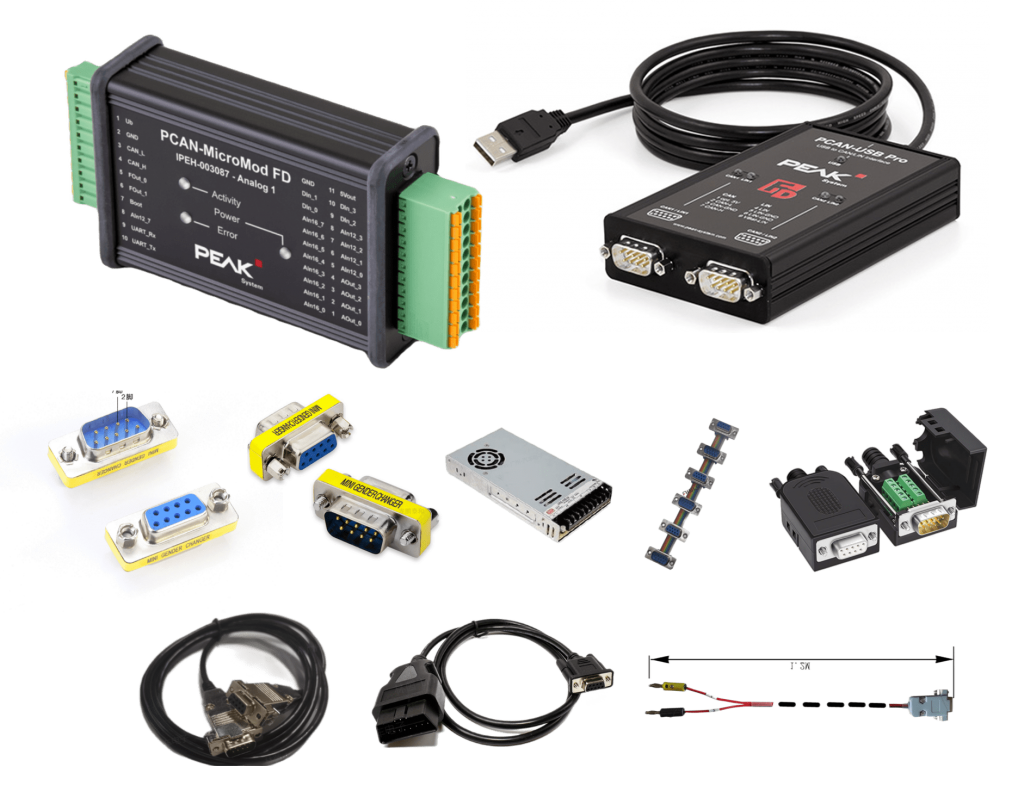 CAN/CAN FD总线数采模块配件套装 - 虹科智能互联